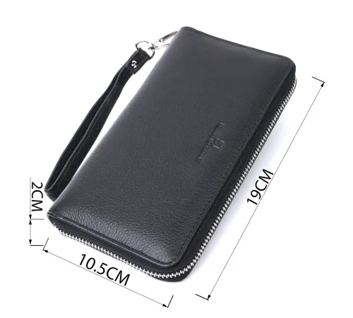 Красивий клатч унісекс на одне відділення з натуральної шкіри ST Leather 22697 Чорний