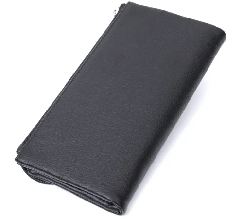 Жіноче портмоне з блоком для карт з натуральної шкіри ST Leather 22698 Чорний