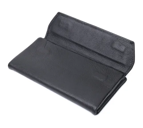 Жіноче портмоне з блоком для карт з натуральної шкіри ST Leather 22698 Чорний