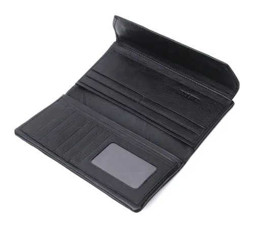 Жіноче портмоне з блоком для карт з натуральної шкіри ST Leather 22698 Чорний