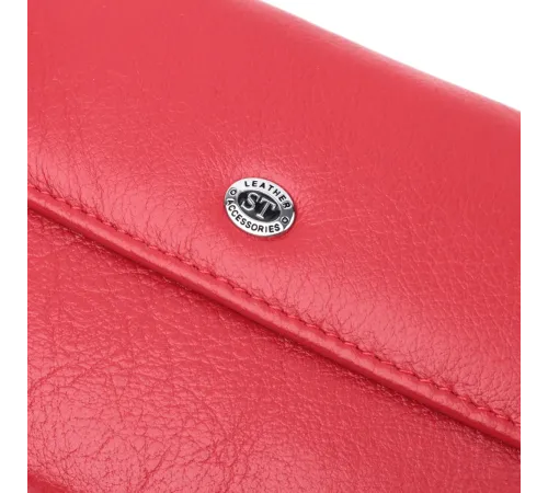 Портмоне для жінок з блоком для карт з натуральної шкіри ST Leather 22699 Червоний