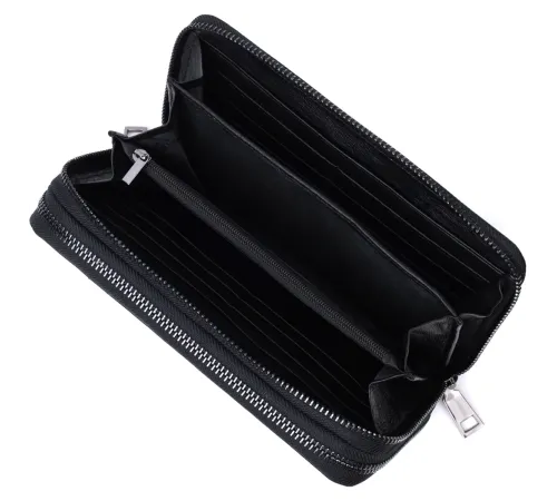 Стильний чоловічий клатч на два відділення із натуральної шкіри ST Leather 22700 Чорний