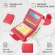 Вертикальний гаманець для яскравих жінок із натуральної шкіри ST Leather 22702 Червоний