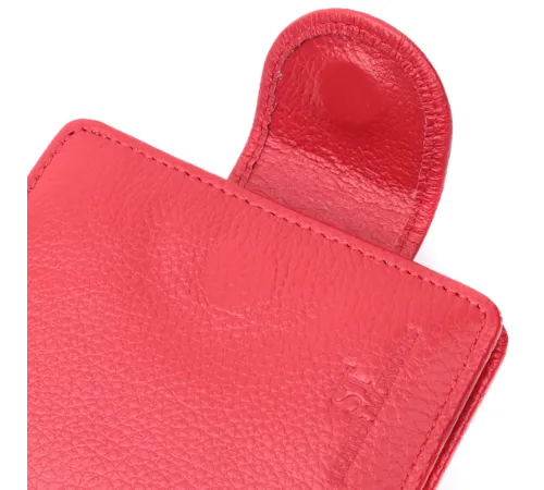 Вертикальний гаманець для яскравих жінок із натуральної шкіри ST Leather 22702 Червоний