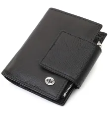 Вертикальний гаманець для жінок із натуральної шкіри ST Leather 22703 Чорний