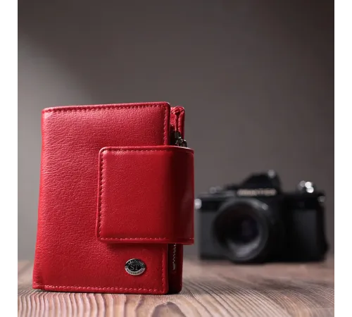 Жіночий гаманець вертикального формату із натуральної шкіри ST Leather 22704 Червоний