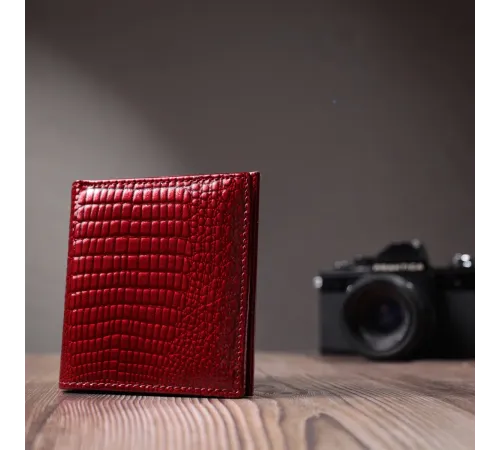 Фактурний жіночий гаманець із натуральної шкіри ST Leather 22705 Червоний