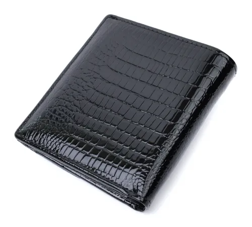 Жіночий фактурний гаманець із натуральної шкіри ST Leather 22706 Чорний