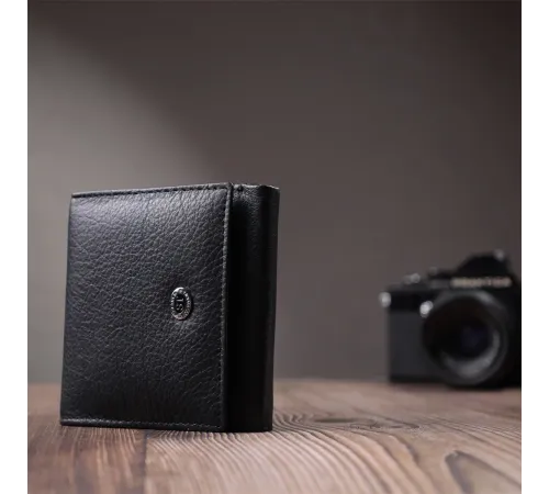 Гарний гаманець для жінок із натуральної шкіри ST Leather 22709 Чорний