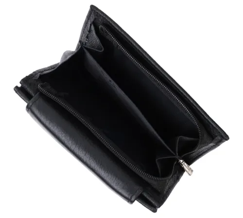 Зручний жіночий гаманець із монетницею із натуральної шкіри ST Leather 22711 Чорний
