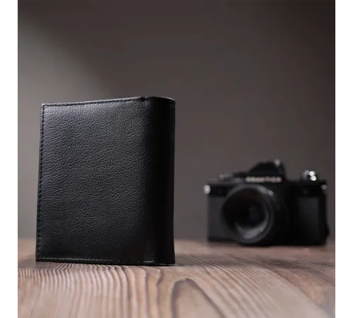 Зручний жіночий гаманець із монетницею із натуральної шкіри ST Leather 22711 Чорний