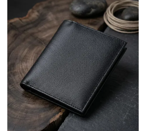 Зручний жіночий гаманець із монетницею із натуральної шкіри ST Leather 22711 Чорний