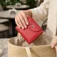 Яскравий жіночий гаманець із монетницею з натуральної шкіри ST Leather 22712 Червоний
