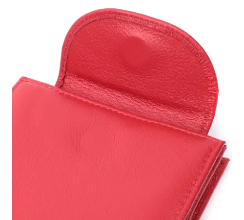 Яскравий жіночий гаманець із монетницею з натуральної шкіри ST Leather 22712 Червоний