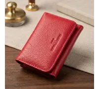Жіноче портмоне з монетницею із натуральної шкіри ST Leather 22727 Червоний