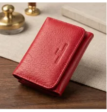 Жіноче портмоне з монетницею із натуральної шкіри ST Leather 22727 Червоний