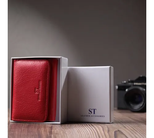 Жіноче портмоне з монетницею із натуральної шкіри ST Leather 22727 Червоний
