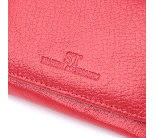 Жіноче портмоне з монетницею із натуральної шкіри ST Leather 22727 Червоний