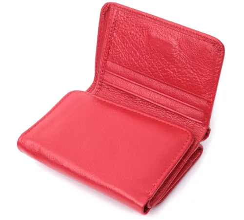 Жіноче портмоне з монетницею із натуральної шкіри ST Leather 22727 Червоний