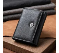 Невелике жіноче портмоне з монетницею з натуральної шкіри ST Leather 22730 Чорний