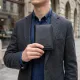 Чоловіче шкіряне портмоне для карток купюр та монет ST Leather 22733 Чорне