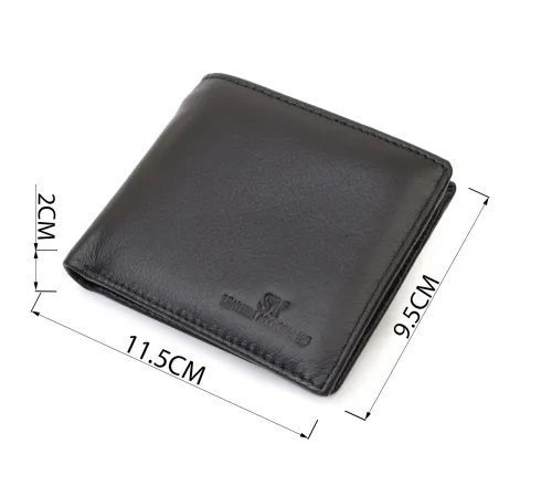Чоловіче портмоне з натуральної шкіри ST Leather 22734 Чорний