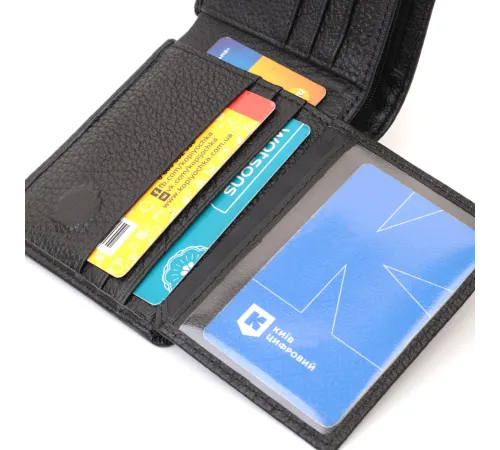 Чоловіче портмоне з натуральної шкіри ST Leather 22734 Чорний
