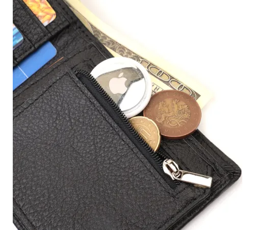 Чоловіче портмоне з натуральної шкіри ST Leather 22734 Чорний