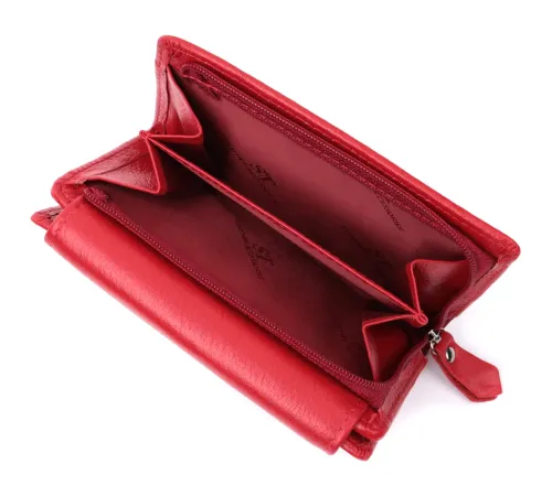 Ідеальний гаманець з монетницею із натуральної шкіри ST Leather 22739 Червоний