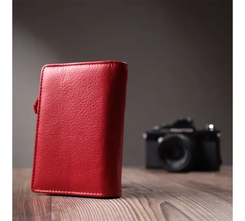 Ідеальний гаманець з монетницею із натуральної шкіри ST Leather 22739 Червоний