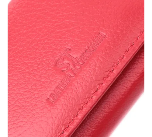 Маленький зручний гаманець з монетницею із натуральної шкіри ST Leather 22741 Червоний