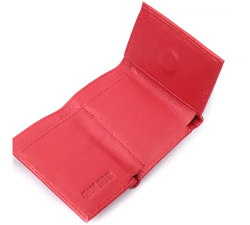 Маленький зручний гаманець з монетницею із натуральної шкіри ST Leather 22741 Червоний
