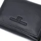 Зручний компактний гаманець з монетницею із натуральної шкіри ST Leather 22742 Чорний
