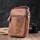 Компактна шкіряна сумка для чоловіків Vintage 22811 Коричнева