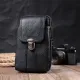 Чоловіча сумка на пояс із натуральної шкіри Vintage 22736 Чорний