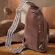 Модна жіноча сумка з однією лямкою через плече з екошкіри Vintage 22760 Коричневий