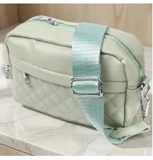 Стильна жіноча сумка крос-боді з монетницею з екошкіри Vintage 22797 Фісташковий