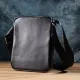 Зручна вертикальна сумка для чоловіків з натуральної шкіри Vintage 22862 Чорний