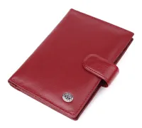 Стильна обкладинка на документи для жінок з натуральної шкіри ST Leather 23117 Бордовий