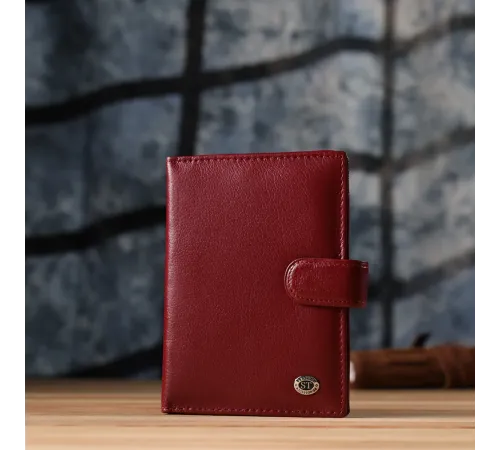 Стильна обкладинка на документи для жінок з натуральної шкіри ST Leather 23117 Бордовий