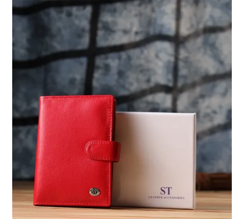 Красива обкладинка на документи для жінок з натуральної шкіри ST Leather 23118 Червоний