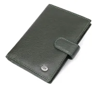 Оригінальна обкладинка на документи унісекс із натуральної шкіри ST Leather 23119 Зелений