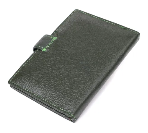 Оригінальна обкладинка на документи унісекс із натуральної шкіри ST Leather 23119 Зелений