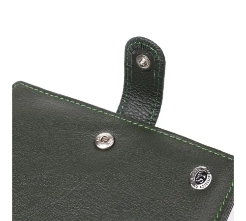 Оригінальна обкладинка на документи унісекс із натуральної шкіри ST Leather 23119 Зелений
