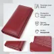 Елегантний гаманець у два складення з натуральної шкіри ST Leather 23065 Бордовий