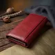Елегантний гаманець у два складення з натуральної шкіри ST Leather 23065 Бордовий