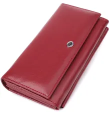Жіночий гаманець з кишенею для телефону з натуральної шкіри ST Leather 23069 Бордовий