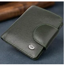 Вертикальний жіночий гаманець з натуральної шкіри ST Leather 23070 Зелений