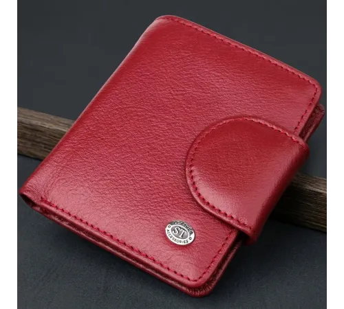 Жіночий гаманець вертикального формату з натуральної шкіри ST Leather 23071 Бордовий