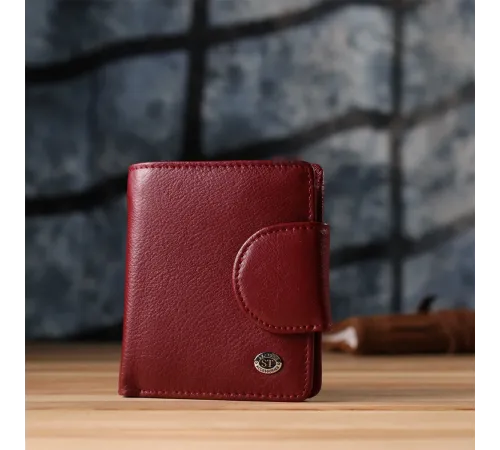 Жіночий гаманець вертикального формату з натуральної шкіри ST Leather 23071 Бордовий